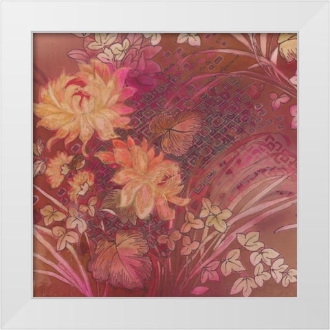 SILK TAPESTRY II White Modern Wood Framed Art Print by Ganz, Michael