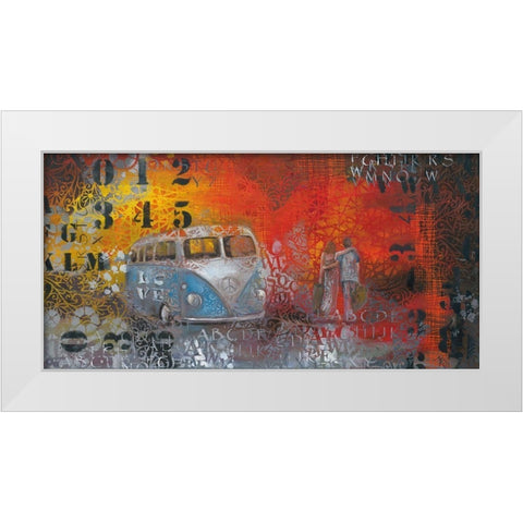 POP BULLY White Modern Wood Framed Art Print by Mizo