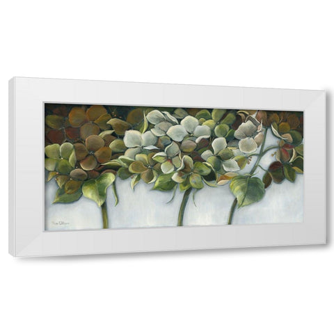 GREEN HYDRANGEAS White Modern Wood Framed Art Print by Withaar, Rian