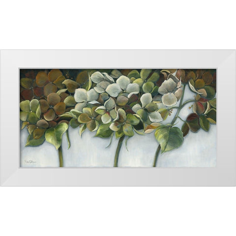 GREEN HYDRANGEAS White Modern Wood Framed Art Print by Withaar, Rian