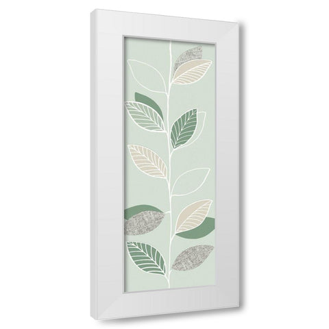 GREEN PAGEANT I White Modern Wood Framed Art Print by Design Show