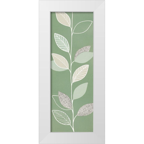 GREEN PAGEANT III White Modern Wood Framed Art Print by Design Show