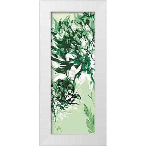 GREEN ALLURE I White Modern Wood Framed Art Print by Scaffardi, Sally