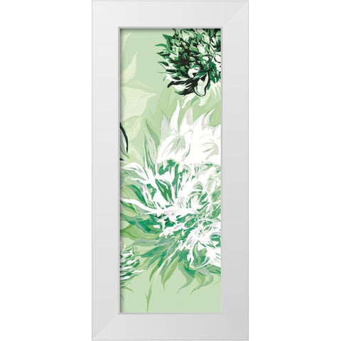 GREEN ALLURE III White Modern Wood Framed Art Print by Scaffardi, Sally