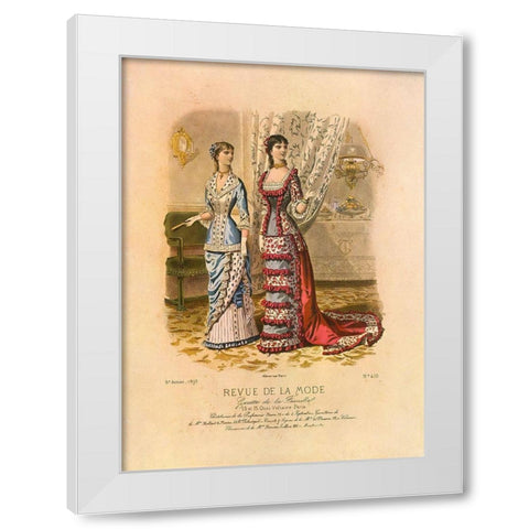 REVUE DE LA MODE I White Modern Wood Framed Art Print by Dubois, Alain