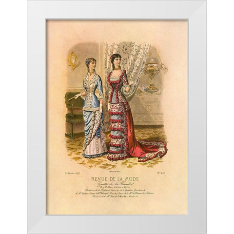 REVUE DE LA MODE I White Modern Wood Framed Art Print by Dubois, Alain