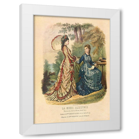 LA MODE ILLUSTREE II White Modern Wood Framed Art Print by Dubois, Alain