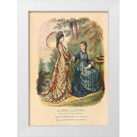 LA MODE ILLUSTREE II White Modern Wood Framed Art Print by Dubois, Alain