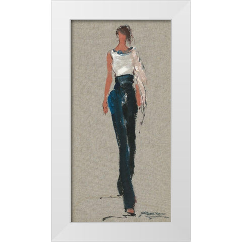 CHLOE White Modern Wood Framed Art Print by Shenli