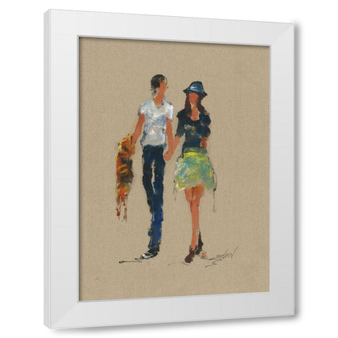 SPANISH NIGHT White Modern Wood Framed Art Print by Shenli
