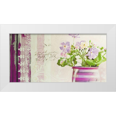 PRETTY FLOWERS I White Modern Wood Framed Art Print by Warminski