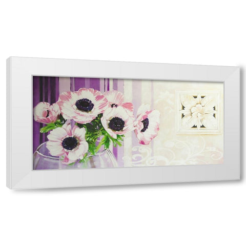 PRETTY FLOWERS II White Modern Wood Framed Art Print by Warminski