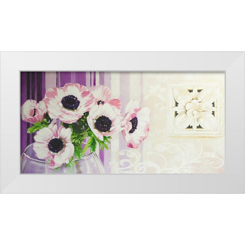 PRETTY FLOWERS II White Modern Wood Framed Art Print by Warminski