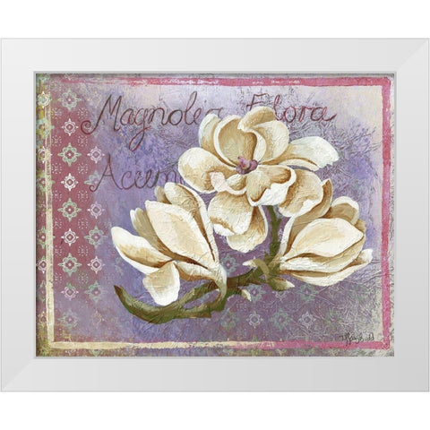 FLOWER CARD II White Modern Wood Framed Art Print by Tiffany