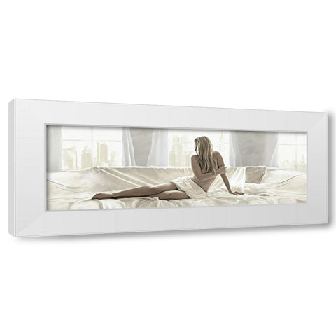 ADELINA White Modern Wood Framed Art Print by Dinsing, Dan