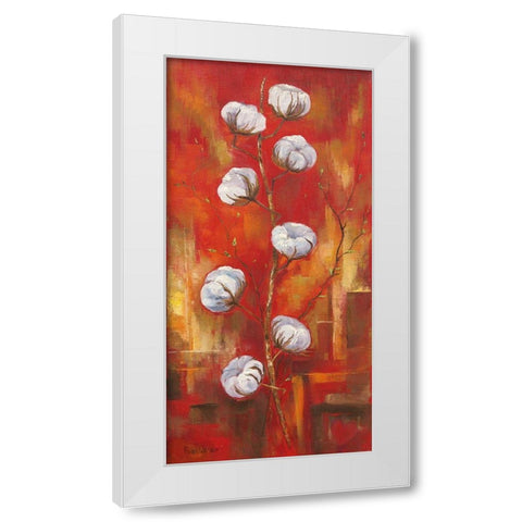 COTTON I White Modern Wood Framed Art Print by Withaar, Rian