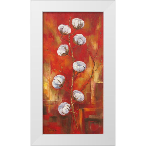 COTTON I White Modern Wood Framed Art Print by Withaar, Rian