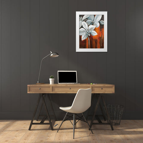 WHITE ORCHID II White Modern Wood Framed Art Print by Withaar, Rian