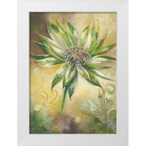 FANTASY FLOWER White Modern Wood Framed Art Print by Withaar, Rian