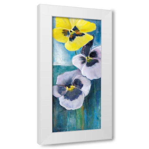 VIOLETS I White Modern Wood Framed Art Print by Withaar, Rian