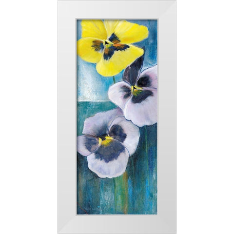 VIOLETS I White Modern Wood Framed Art Print by Withaar, Rian