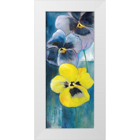 VIOLETS II White Modern Wood Framed Art Print by Withaar, Rian