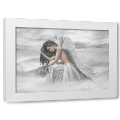 Living Past White Modern Wood Framed Art Print by Babette