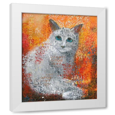 MILO White Modern Wood Framed Art Print by Mizo