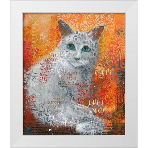 MILO White Modern Wood Framed Art Print by Mizo