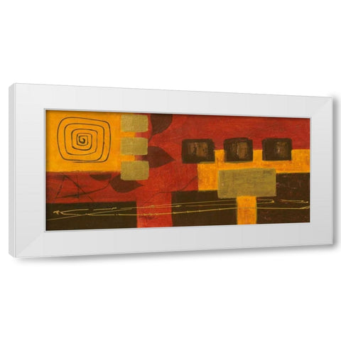 Spiral Cube White Modern Wood Framed Art Print by Kikani, Umang
