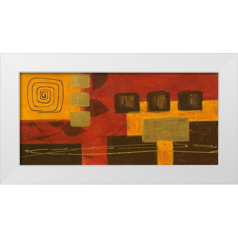 Spiral Cube White Modern Wood Framed Art Print by Kikani, Umang