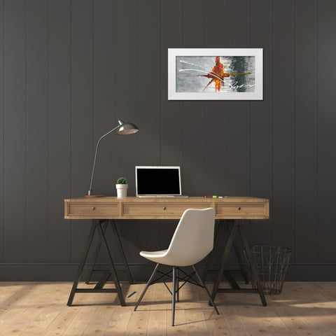 Nonpartision I White Modern Wood Framed Art Print by Kikani, Umang
