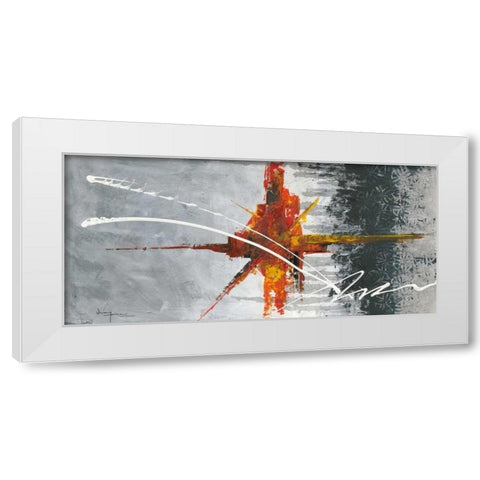 Nonpartision I White Modern Wood Framed Art Print by Kikani, Umang