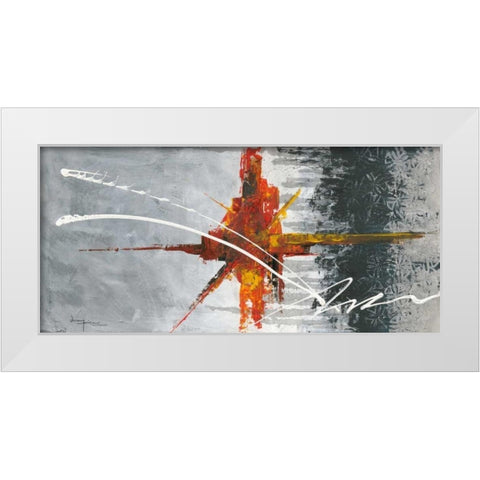 Nonpartision I White Modern Wood Framed Art Print by Kikani, Umang