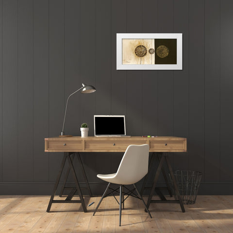 Lollies II White Modern Wood Framed Art Print by Kikani, Umang