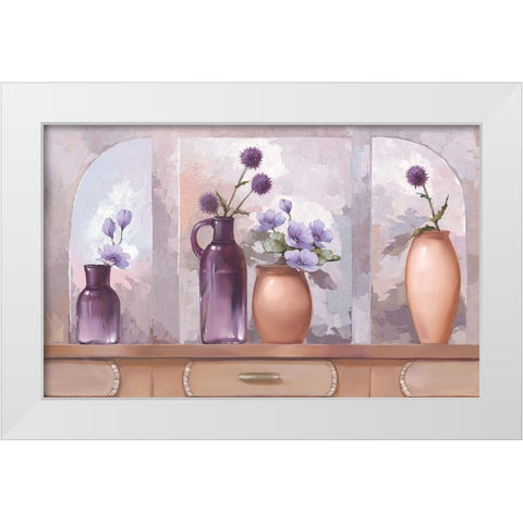 COMP LILAC KITCHEN White Modern Wood Framed Art Print by Babichev