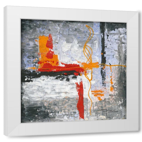 Urban Humanity I White Modern Wood Framed Art Print by Kikani, Umang