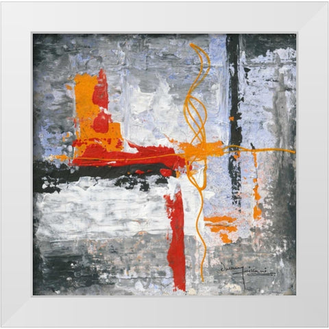 Urban Humanity I White Modern Wood Framed Art Print by Kikani, Umang