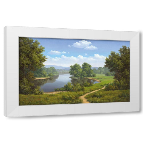 Calming view White Modern Wood Framed Art Print by Babichev