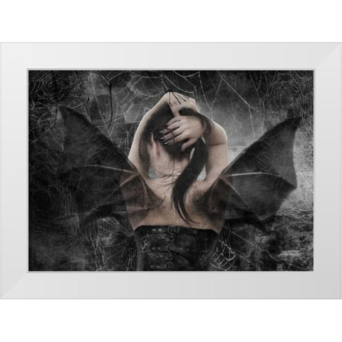 Damaged White Modern Wood Framed Art Print by Babette