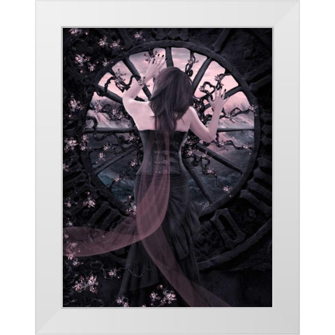 Captured White Modern Wood Framed Art Print by Babette