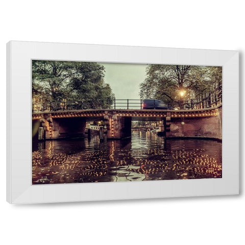 Amsterdam White Modern Wood Framed Art Print by Kostka, Vladimir