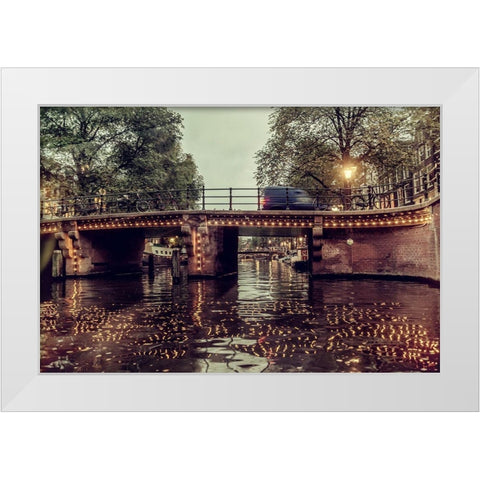 Amsterdam White Modern Wood Framed Art Print by Kostka, Vladimir