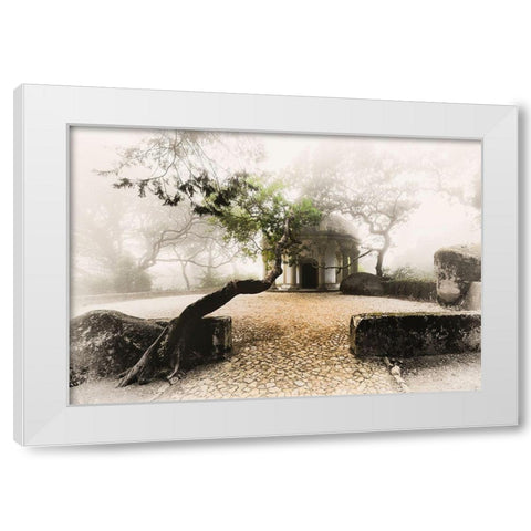 MISTY CHAPEL White Modern Wood Framed Art Print by Kostka, Vladimir