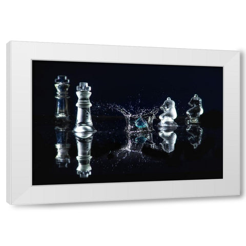 WATER CHESS I White Modern Wood Framed Art Print by Kostka, Vladimir