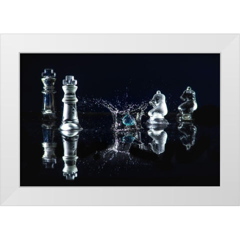 WATER CHESS I White Modern Wood Framed Art Print by Kostka, Vladimir