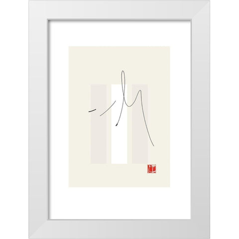 JAPANESE STYLE I White Modern Wood Framed Art Print by Sakai, Takashi