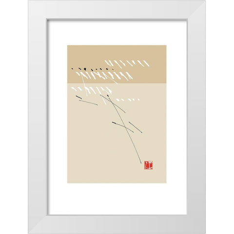 JAPANESE STYLE III White Modern Wood Framed Art Print by Sakai, Takashi
