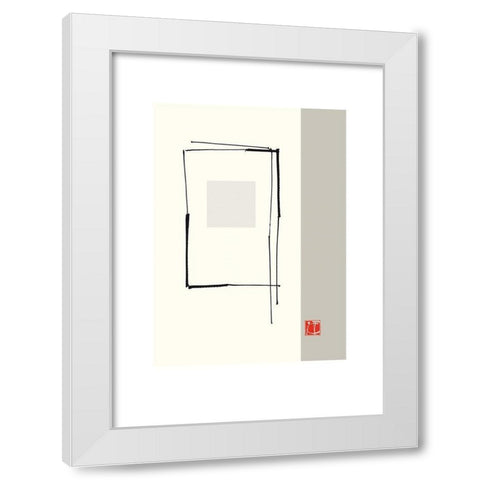 JAPANESE STYLE VI White Modern Wood Framed Art Print by Sakai, Takashi