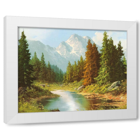 HIGH ABOVE White Modern Wood Framed Art Print by Bochmann, Joh.